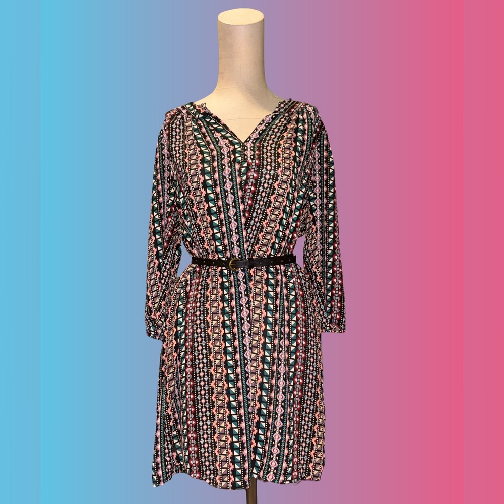Papermoon Patterned Long Sleeve Dress
